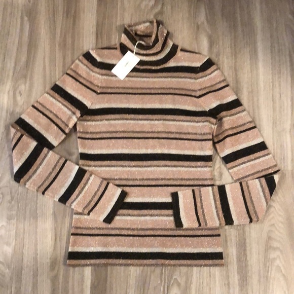 Ulla Johnson Tops - NWT Ulla Johnson Genie Metallic Striped Turtleneck